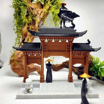 Çin Anıt Takı Heykeli Antik Bina Modeli Japon Köşkü Dekorasyonu Minyatür Kaya Bahçesi Akvaryum Bonsai Süsü