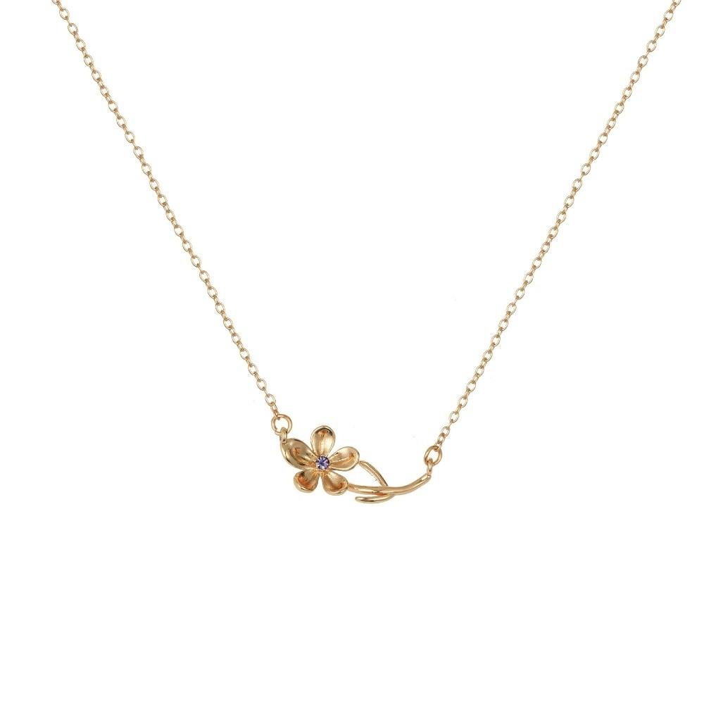 Layered Necklace Flower Charm Choker Dainty Rhinestone Pendant Necklace  Graduation Feb.