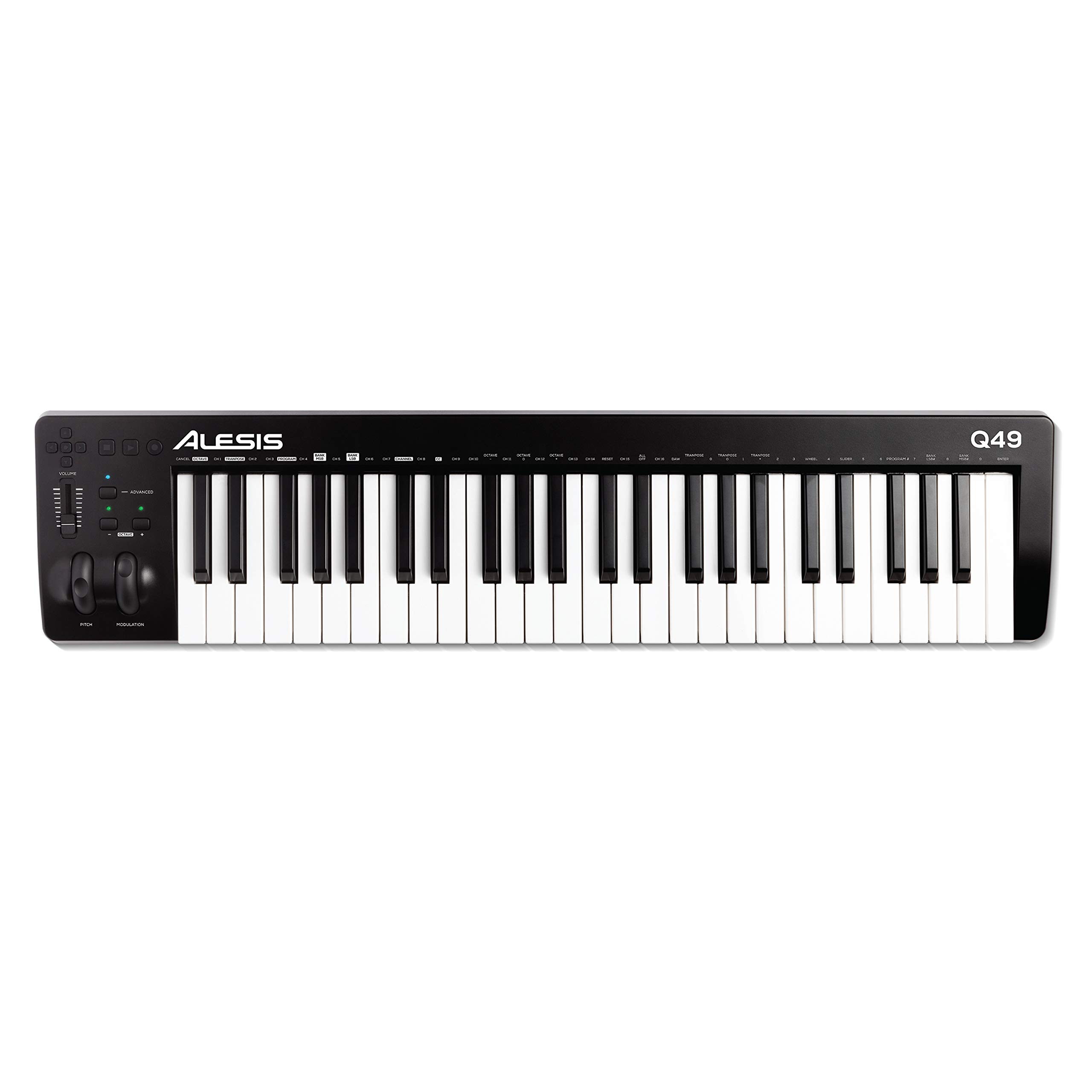 

Alesis Q49 MKII MIDI Keyboard USB Controller, 49 Keys, Full-Size, Velocity Sensitive, Includes Music Production Software