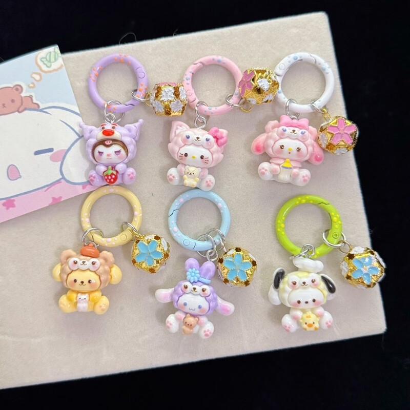 Sanrio Cartoon Keychain Bell Pendant (10-Pack) 10-Pack