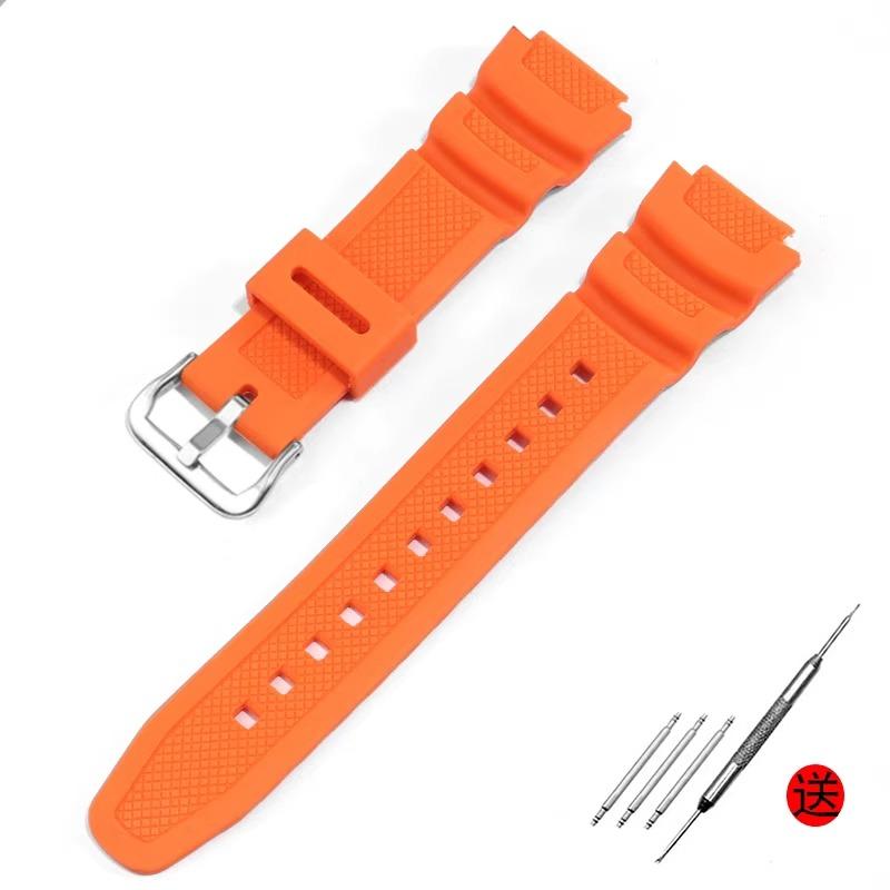 Accessori per cinturino da polso adatti per Casio Watch W-218h / F-108 AE1200 / 1000 / 1300 cinturino da polso in resina silicone 18mm