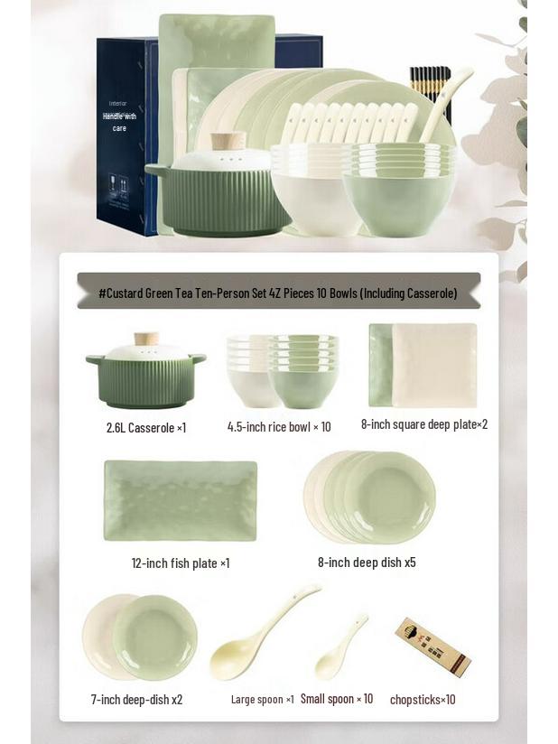 Cream Style Ceramic Dinnerware Gift Set