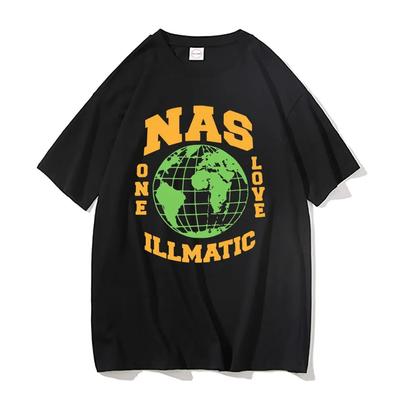 Camisetas Vintage de Rap Nas One Love Illmatic Hip Hop para mujer, camiseta de moda Unisex, camiseta informal de gran tamaño Harajuku de alta calidad