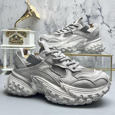 2024 Latest Men's Mesh Breathable Trendy Casual Shoes, High Quality Retro Color Fashion Morning Running Sneakers Vulcanize Shoes