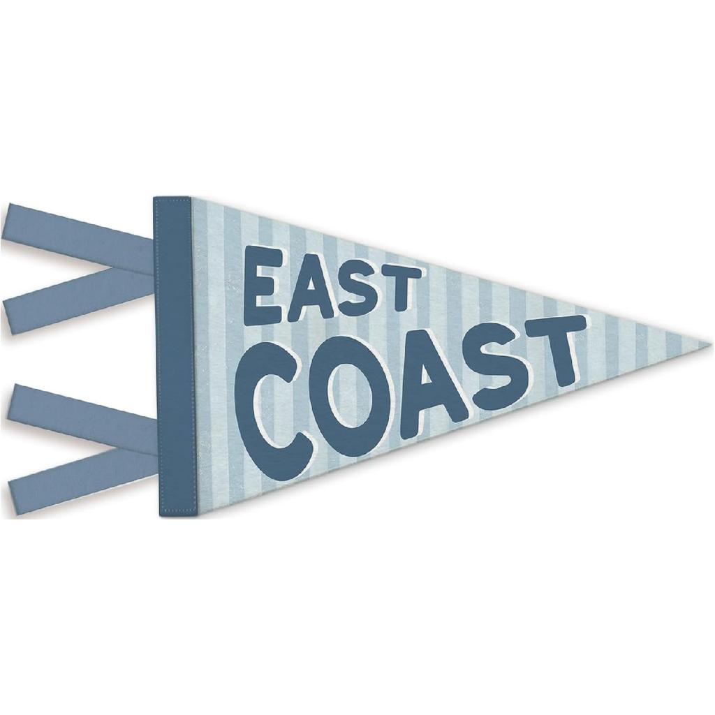 Coastal Granddaughter Room Decor, Surf Pennant Felt Banners Flags, Nautical Coastal Ocean Nursery Wall Hanging Banner for Toddler Girls Room Bedroom