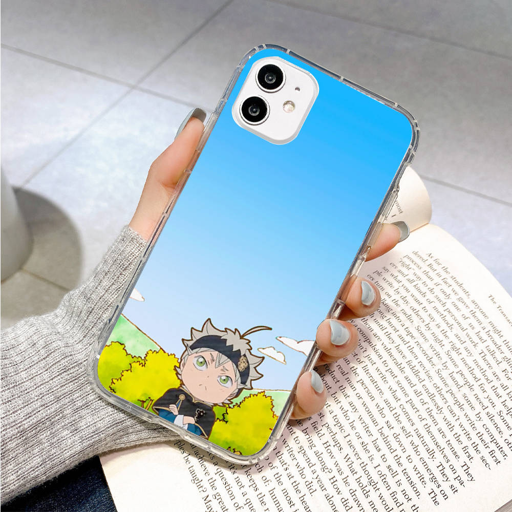 Hülle für Samsung A04 A14 A23 A34 A54 M23 M33 M52 M53 Realme 10 9 C30S C35 C55 VIVO Y02S Y21 Y51 X80 Pro Transparente Hülle WI84 Black Clover Asta