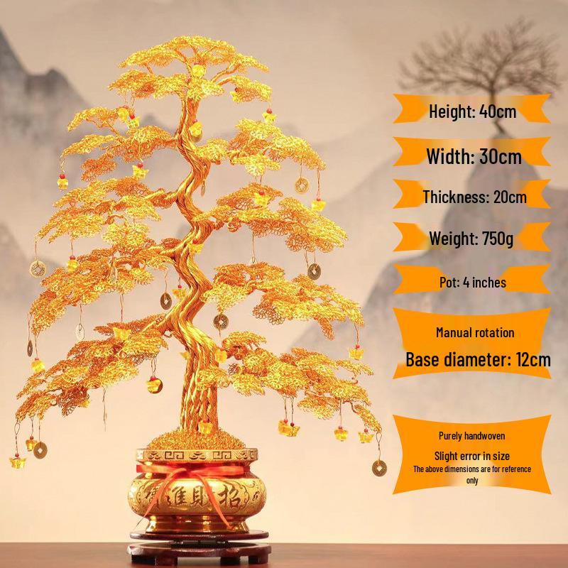 Hand-Woven Money Tree Ornament for Home Decoration and Housewarming