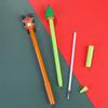 8/20 PCS Christmas Gel Ink Pen Novelty Christmas Cartoon Characters Reindeer Santa Claus Stick 0.5mm Black Ink Fun Party Birthday Gifts Back To School