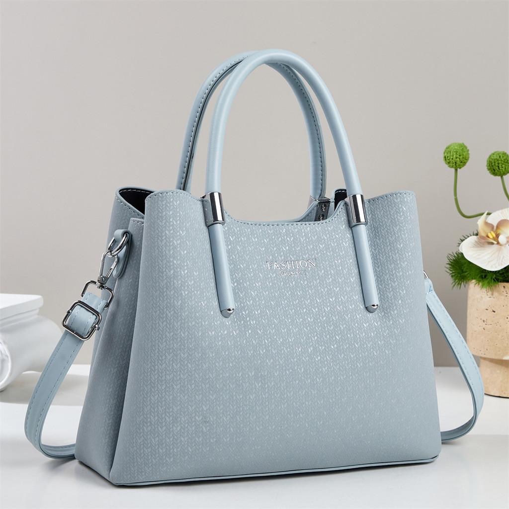 Pu Leather Large Shoulder Bag With Multiple Pockets For Office And Daily Use