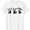 Day Of The-Dead Cats, Mouse and Fish Skeleton Muertos T-Shirt