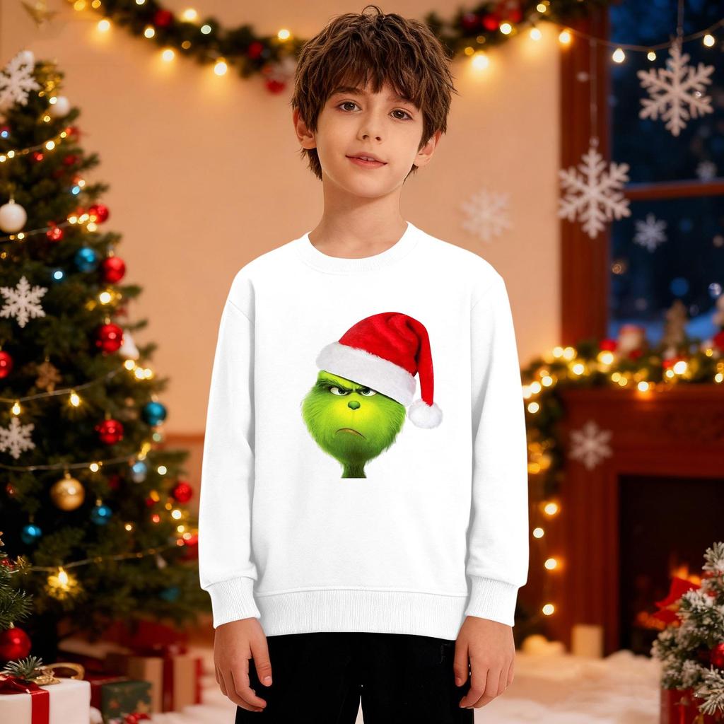 Vánoční mikina Chlapci Dívky Ošklivá Vánoční košile Crewneck Batole Dlouhý rukáv Pulovr Outfit Topy