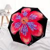 1pc Floral Sparkle Automatic Open/close Folding Compact Umbrella, 8-Rib Sturdy Canopy, Lightweight Portable, Commuting Use, Gift, Outdoor Umbrella, Tr