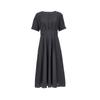VEROMODA 2025 Spring Pleated Tencel Blend French Retro Long Dress
