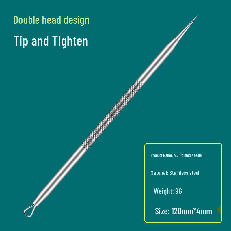 Precision Acne & Blackhead Removal Tweezers Set - Pimple Needle and Squeezing Tool
