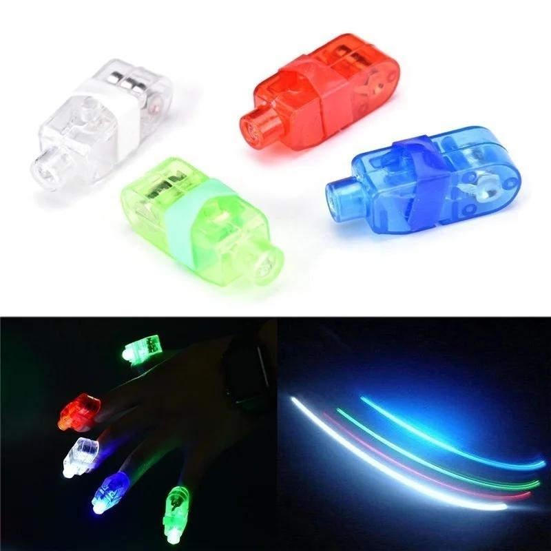 10PCS Fluorescent Ring Light Glowing Glitter Party Prop Glowing Ring Color Random