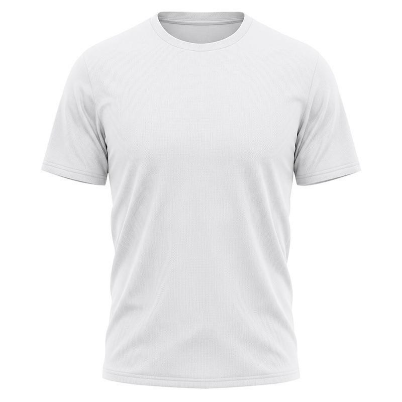 Men Breathable Quick Dry Elastic Solid Sports Fitness Casual Short Sleeve T Shirt