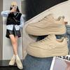 Spring and Autumn new sports and leisure ins platform leather single shoes board shoes