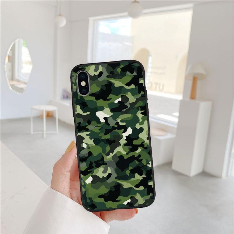 CJ22 Camouflage Art Soft Shell Phone Case for Samsung Galaxy S20 S21 S22 Ultra FE + Plus A21S A22 A24 A25 A26 A30 A30S A31