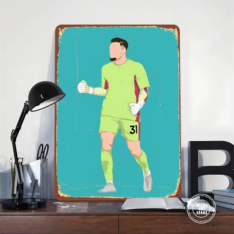 Soccer Goalkeeper Tinplate Poster Customized Wall Art Vintage Metal Signs Retro Tin Plaque for Decoration At Home Decorations