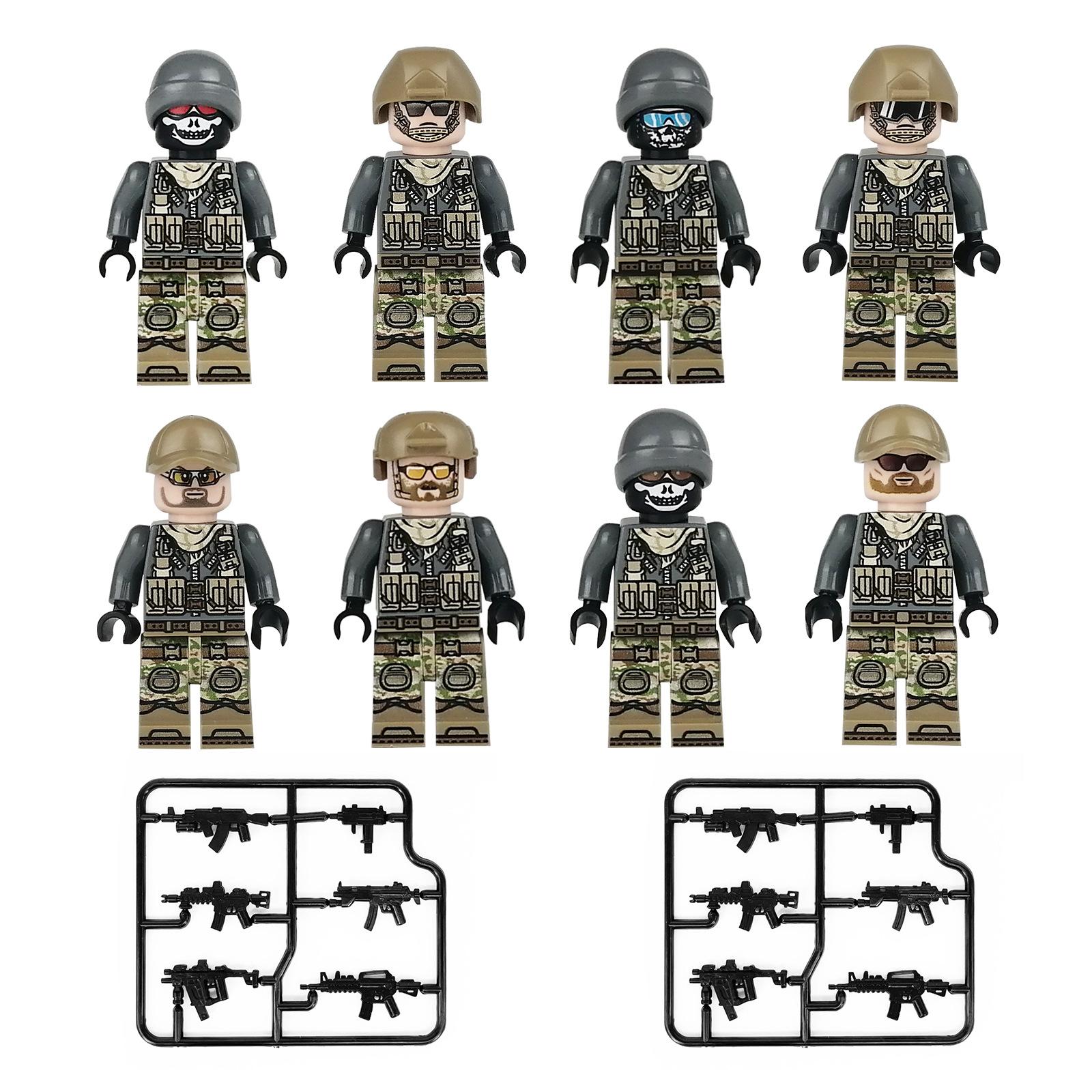 

Военный набор фигурок из строительных блоков Кукла Спецназа Модель из мелких деталей Игрушка для мальчика Серия L