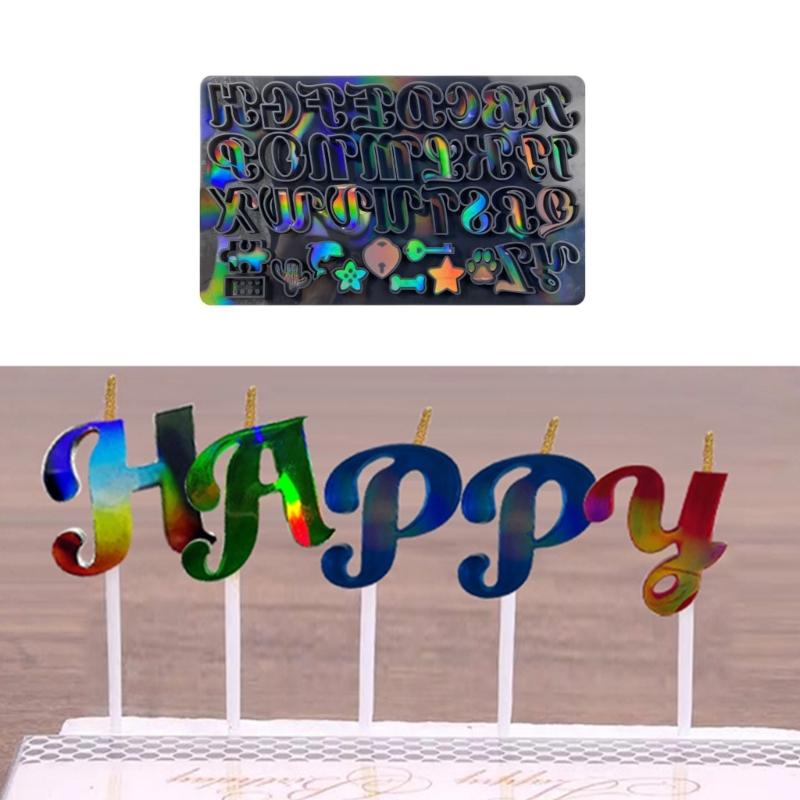 Holographic Resin Casting T Mold,Sign Letter Silicone Mold for Epoxy Resin Crafts,Keychains,Earrings Jewelry