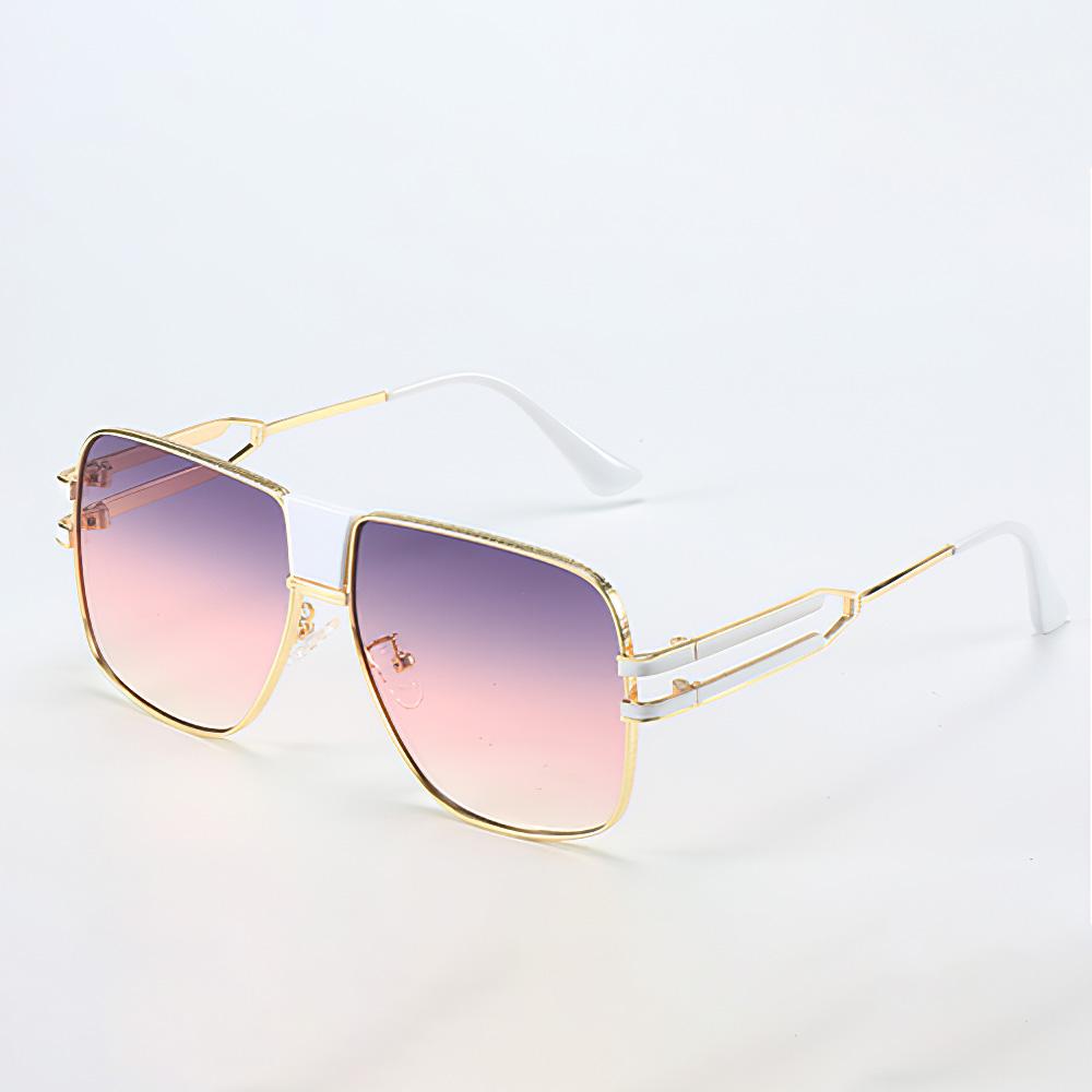 Fashionable High-End Oval Shaped Sunglasses For Women With Unique Golden Frame Delicate Frame Design Paired Women Sunglasses