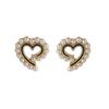 Unique Design Twisted Wire Pearl Heart Earrings - S925 Silver Needle Luxury for Women