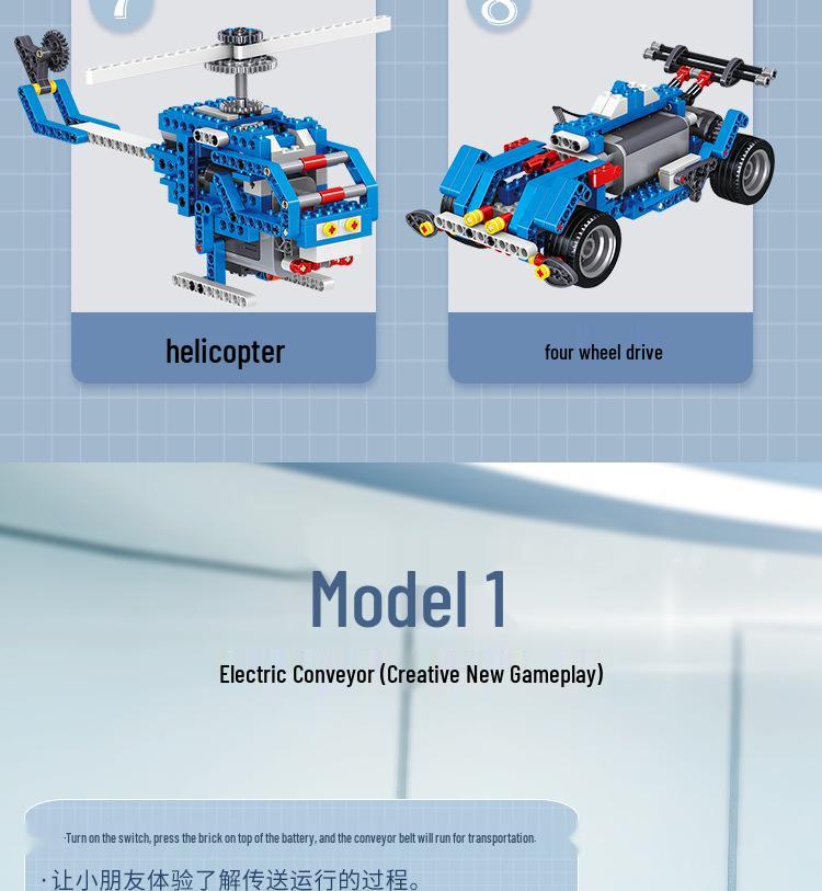 Englischkompatibler Wissenschafts- & Bildungs-Roboter-Bausatz zum Programmieren für Kinder, passt zu LEGO 9686.