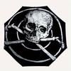 Skull and Crossbones Button Pin - Pirate Emblem BadgeUmbrella, Portable 3-Fold Umbrella for Men & Women,Christmas Gift ES267