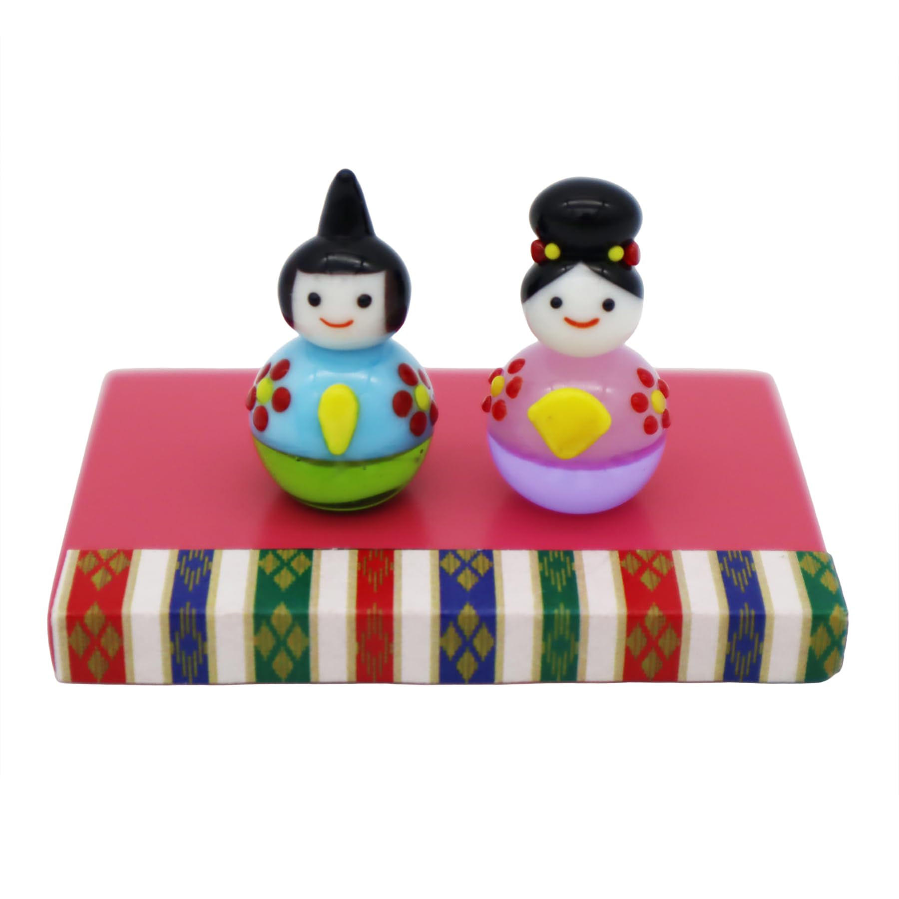 Forcart Cute Glass Hina Springtime Hina Decoration Dolls,