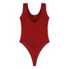Women Glossy Sleeveless High Cut Tights Bodysuit Swimsuit One-piece Bathing Suit Stretchy Leotard Jumpsuit