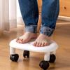1pc Rolling Low Stool with Wheels, Durable Plastic Footstool for Entryway Bath, Shoe Changing & Organization