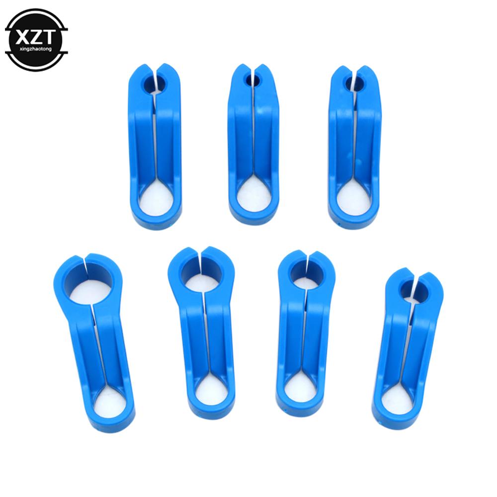 7PCS/set Car Auto AC Line Disconnect Tool Set Fuel Line Quick Removal Tool Fuel Line Disconnect Fuel Line Angled Disconnect Tool синий