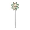 Creative Wind Spinners Rotating Flower Pinwheel Crafts Double Windmill Sculpture  Yard