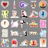 50 Yoga Doodle Aufkleber Personalisierte Kreative Fitness Sport Dekoration Handy Wasserbecher Koffer Aufkleber