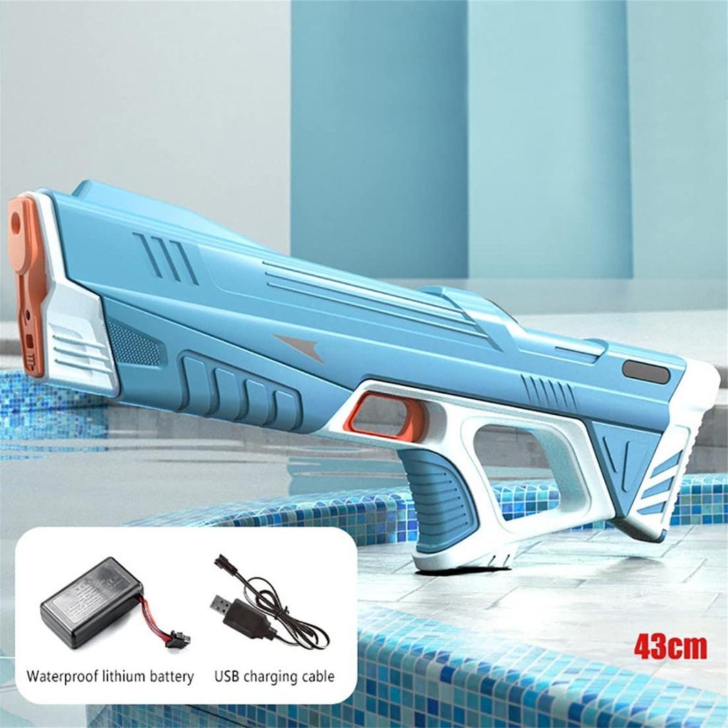 Automatic Electric Water Gun Large Capacity Continuous Water Spray Rechargeable Battery Powered Outdoor Water Blaster Summer Toy for Kids