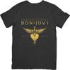 Muzyka Bon Jovi Unisex Pasuje dla Mężczyzn i Kobiet Wysokiej Jakości Bawełniany T-shirt Czarny