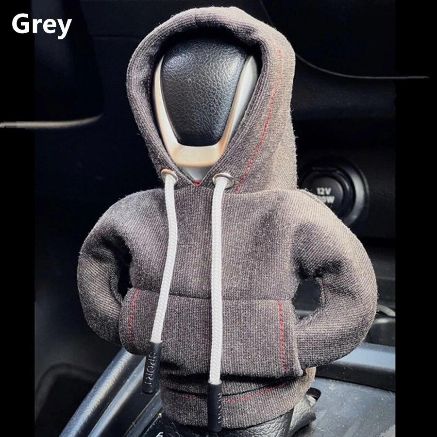 2023 New Car Fashion Hoodie Car Shift Knob Cover Manual Handle Gear Lever Decoration Hoodie Cover Auto Car Interior Accessories