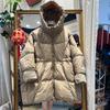 Womens Hooded Mid-Length Puffer Coat Oversized Warm White Duck Down Jacket Winter
