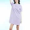 New MLB Short Sleeved Dresses Women's Purple 3FOP00423-07LDL
