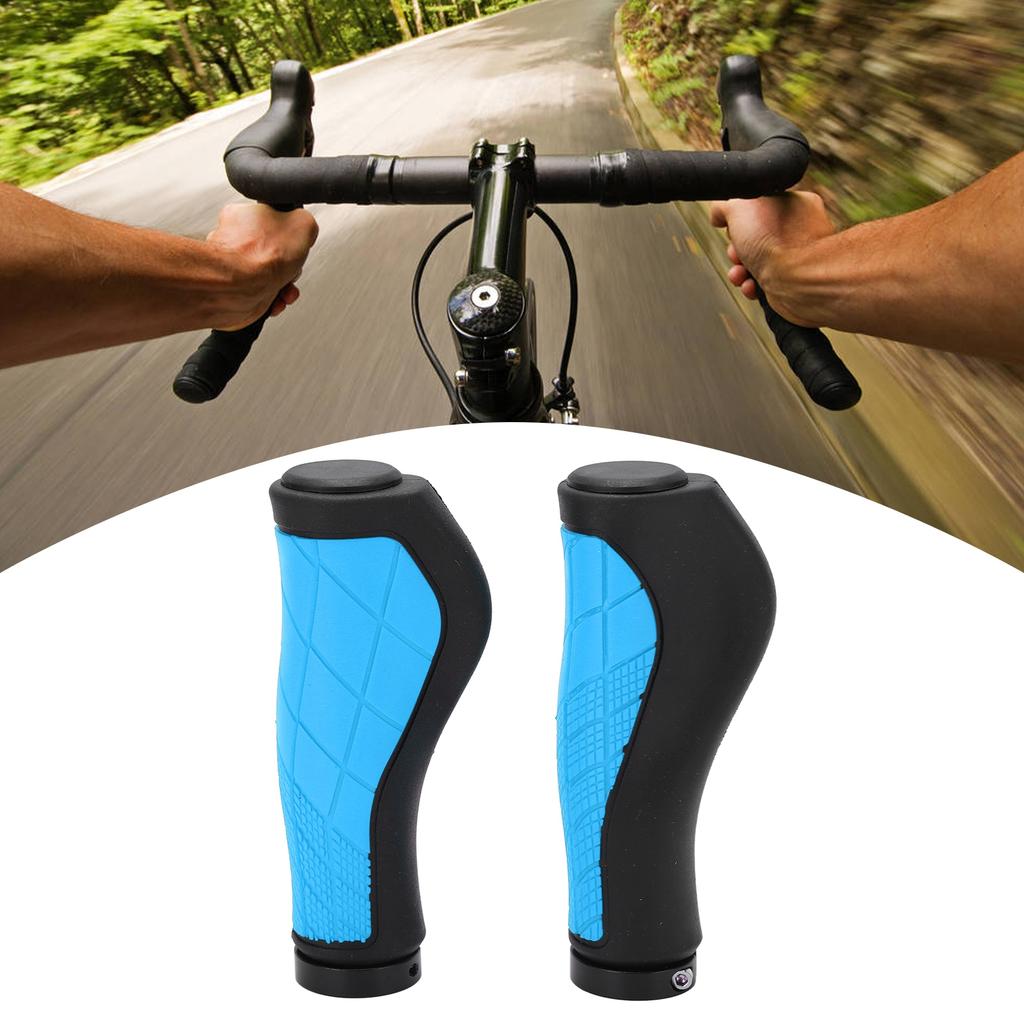1 PairCelsiusset Bike Handlebar Cover Grips with Alloy Double Lock Anti Slip Cycling Handle Grip