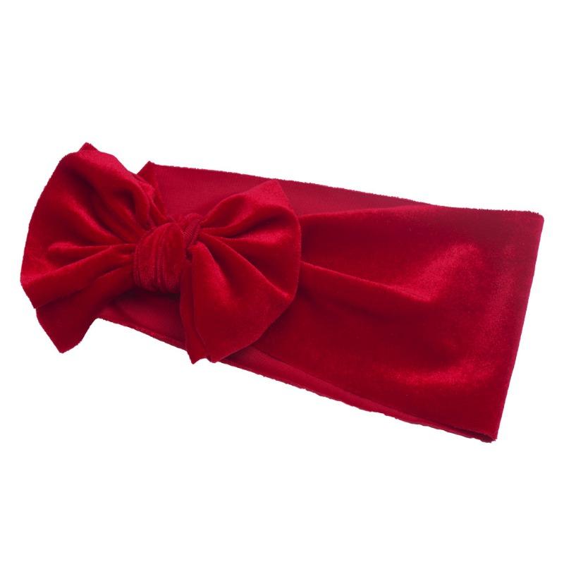 New Baby Christmas Golden Velvet Headband, Children's Soft Bow Headband Hair Accessories, Baby Headband