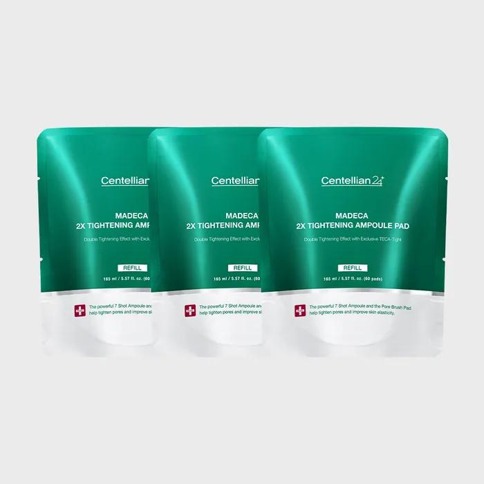CENTELLIAN24 Madeca Double Tightening Ampoule Pad Refill 60 Sheets 3 Pores Skin Elasticity Care Whitening Wrinkle Care Radiance Lifting