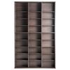 Media Storage Cabinet 9 Layers Adjustable DVD Shelves 756 CDs Espresso