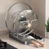 Pan Lid Organizer Double Layer Pot Lid Rack Non-Slip Draining Pot Lid Organizer Large Capacity Kitchen Storage Rack With Tray