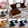 1/2/3 Seater Thick Velvet Solid Color Stretch Universal Cushion Slipcover Elastic Couch Protector Sofa Seat Cover
