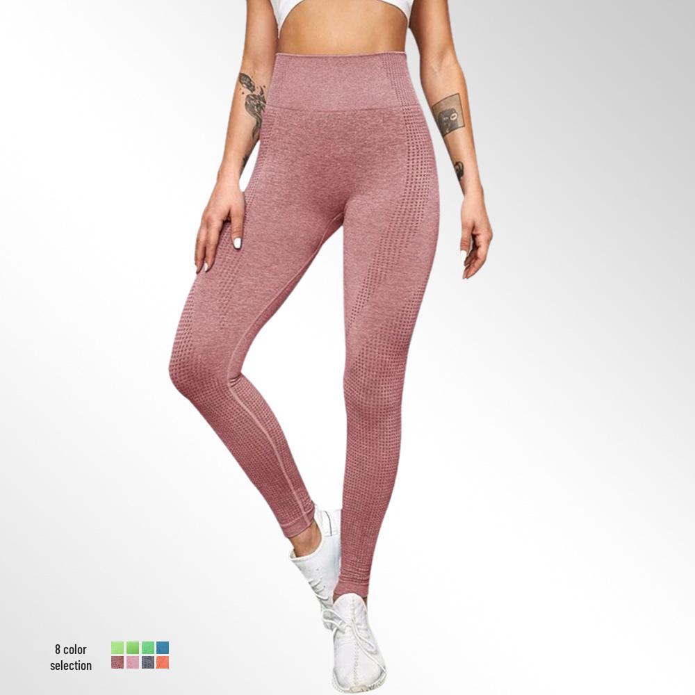 Cross-Border Dot Jacquard High-Waisted Yoga Pants - Tummy Control, Hip-Lifting, Quick-Dry, Breathable Fitness Wear
