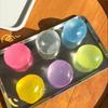 2/4/6 Peças Bola de Óleo de Coco Transparente para Apertar Alívio da Ansiedade Bola Anti-Stress Moldável Bola Macia Elástica Moldável para DIY Brinquedo Sensorial Fidget