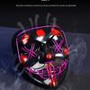 LED Luminous Halloween Cyberpunk V-Shaped Mask: Light-Up Festival Costume