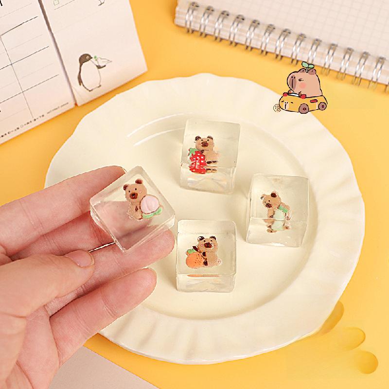 5/10pcs Taba Squishy Kawaii Mini Delicate Animal Cat Claw Ice Cube Bear Handmade DIY Kids Gift Pendant Extruded Blind Box Gift